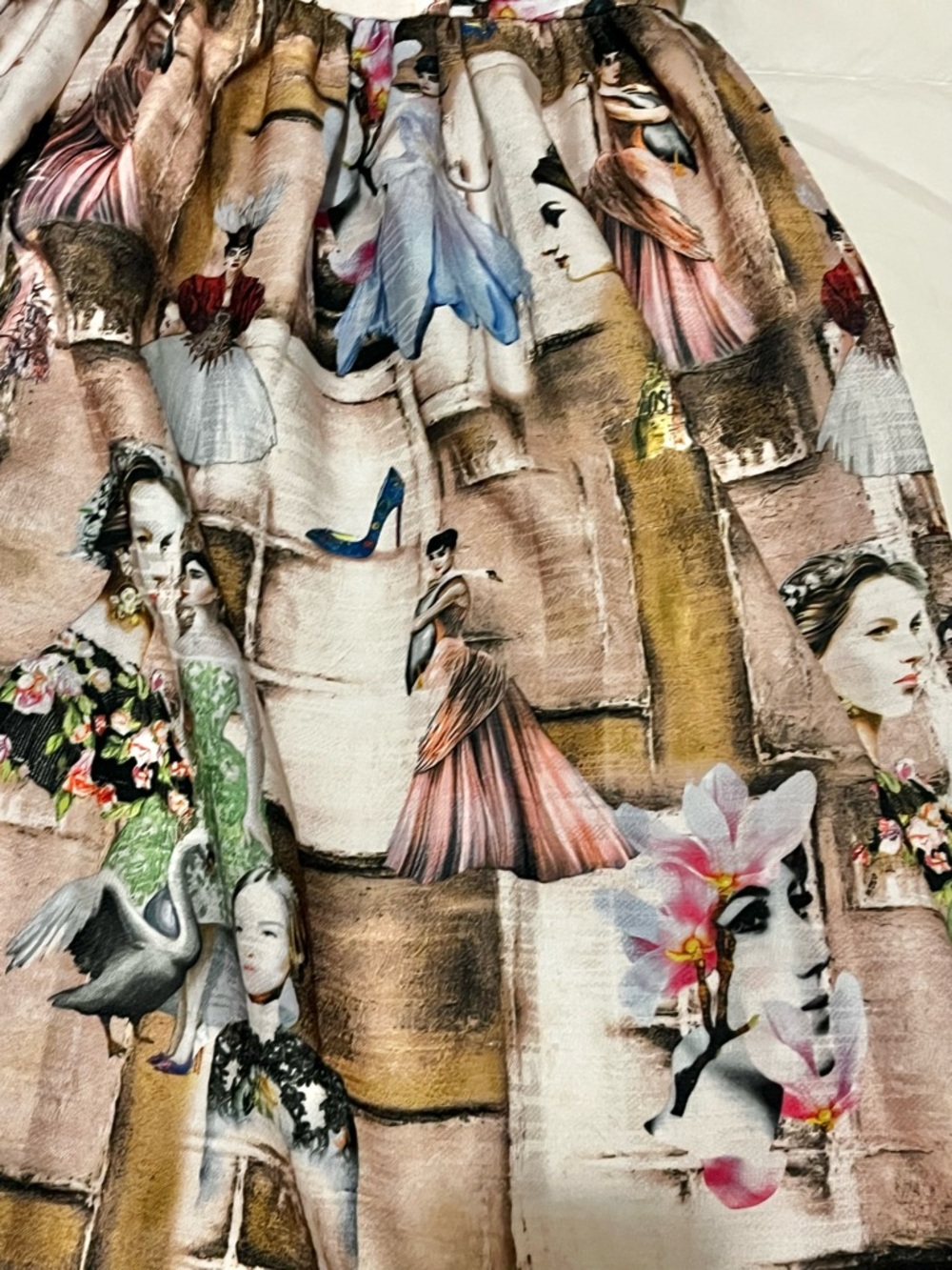 Tatyana Artistic Printed Fit-and-Flare Dress in Multicolor Size L - Picture 3 of 9